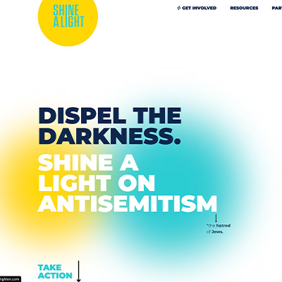 Screenshot of the Shine A Light On website